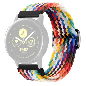 KALEBOL KLB-BZNL-001 Samsung Galaxy Watch6 Classic 43mm / 47mm Watch Bnad 20mm Nylon Ersatzarmband - Offizieller Regenbogen