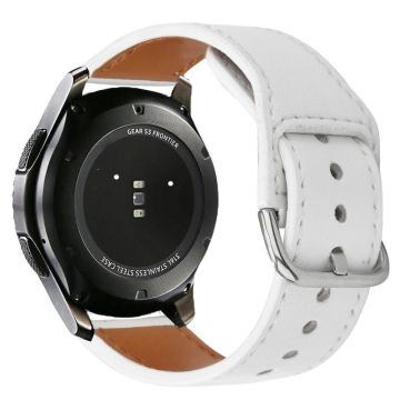 KALEBOL KLB-KCPU-001 Samsung Galaxy Watch 46mm / Huawei Watch 4 Pro 22mm Smart armband Veganes Lederarmband - Weiß