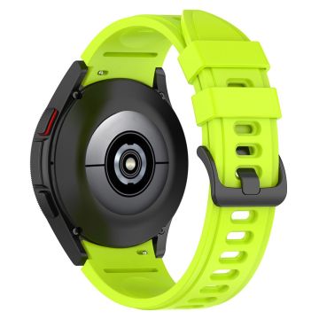 Samsung Galaxy Watch4 / Watch 5 / Watch 5 Pro / Watch6 Ersatzbänder Schwarz Schnalle Silikonband - Limette