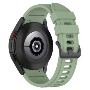 Samsung Galaxy Watch4 / Watch 5 / Watch 5 Pro / Watch6 Ersatzbänder Schwarz Schnalle Silikonband - Tannennadelgrün