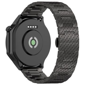 Huawei Watch GT 3 42mm / GT 3 Pro 20mm Edelstahl Uhrenarmband mit Dornschließe - Schwarz