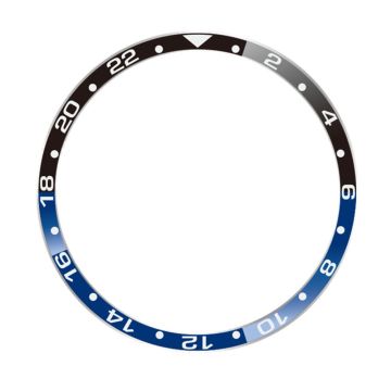 Aluminiumlegierung Abdeckung Samsung Galaxy Watch6 Classic 43mm Lünette Ring Dual Color Watch Bumper - Schwarz / Blau