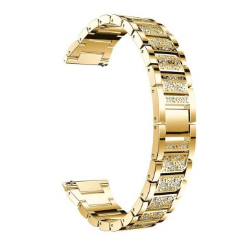 Huawei Watch GT / Samsung Gear S2 22mm Uhrenarmband mit Strassstein-Décor - Gold