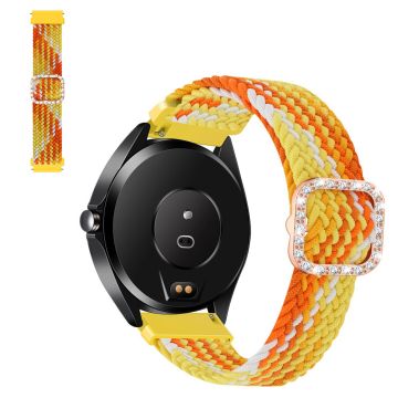 22mm Universal Nylon + Strass Schnalle Uhrenarmband - Fragrant Orange