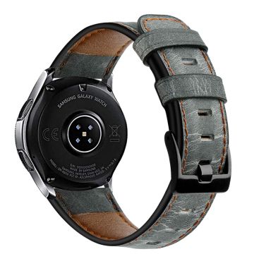 22mm Universal Vintage Echt Leder Uhrenarmband - Grau