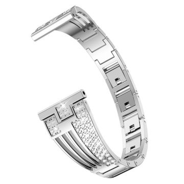 22mm Universal Strass Dekor Uhrenarmband - Silber