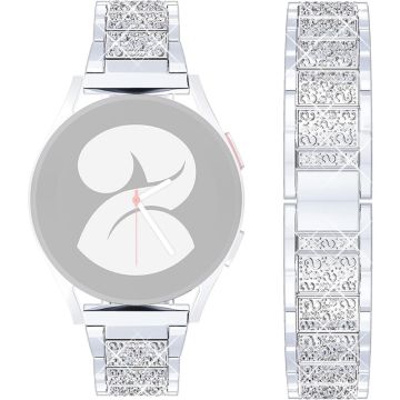 22mm Universal Strass-Dekor Uhrenarmband - Silber