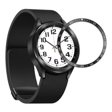 Samsung Galaxy Watch 6 Classic (43mm) Edelstahl-Lünettenring - Schwarz / Weiße Zeichen / Typ E